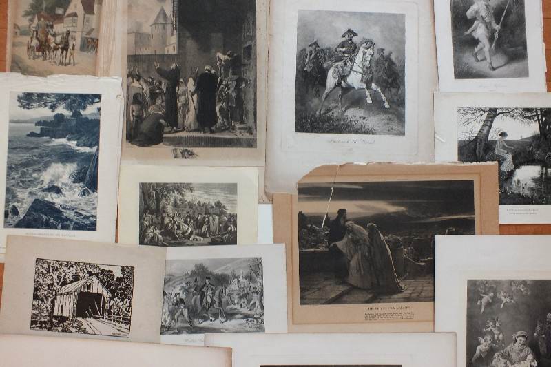 Group of Black and White Lithographs