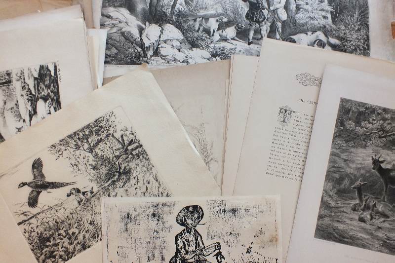 Group of Black and White Lithographs