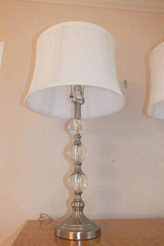 A pair of contemporary lamps