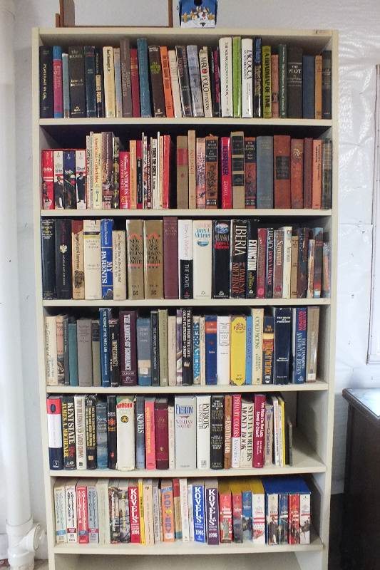 Contents found on 6 shelves of bookcase 