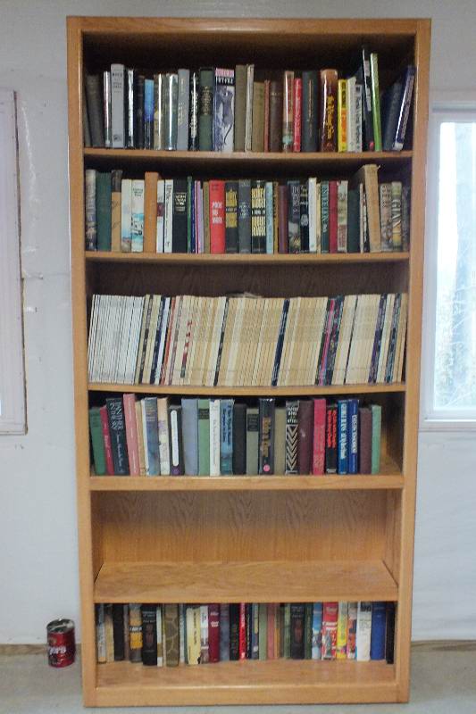 Contents found on 6 shelves of bookcase 