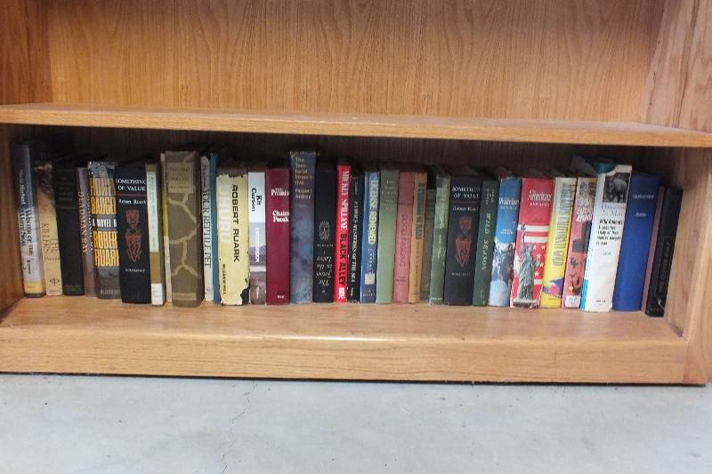 Contents found on 6 shelves of bookcase 