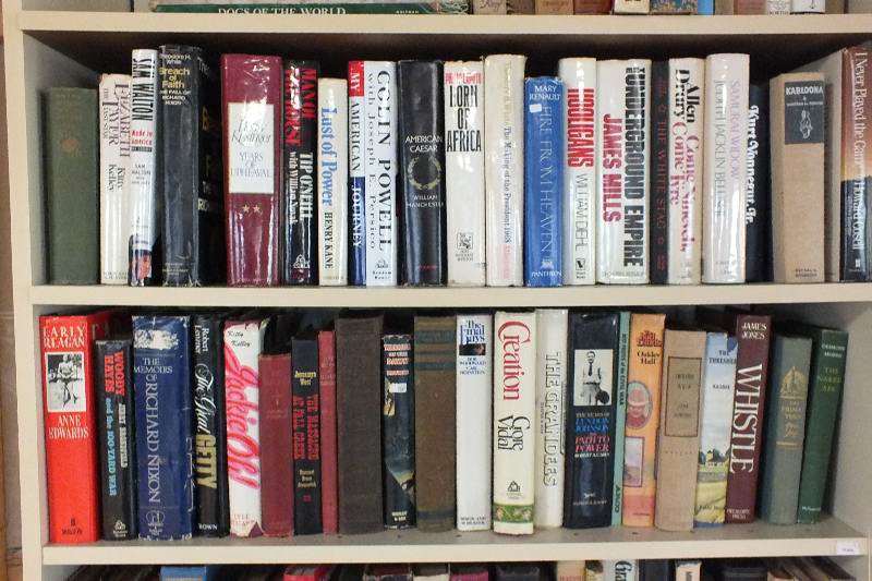 The books found on seven shelves