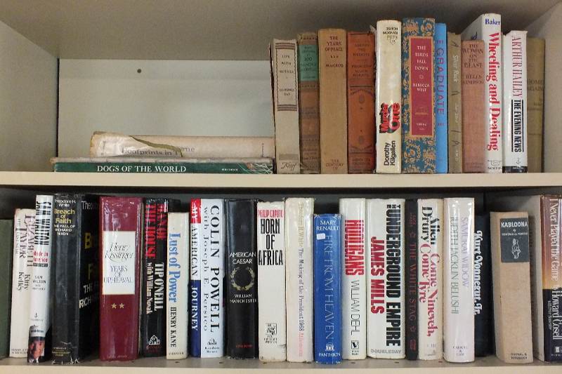 The books found on seven shelves