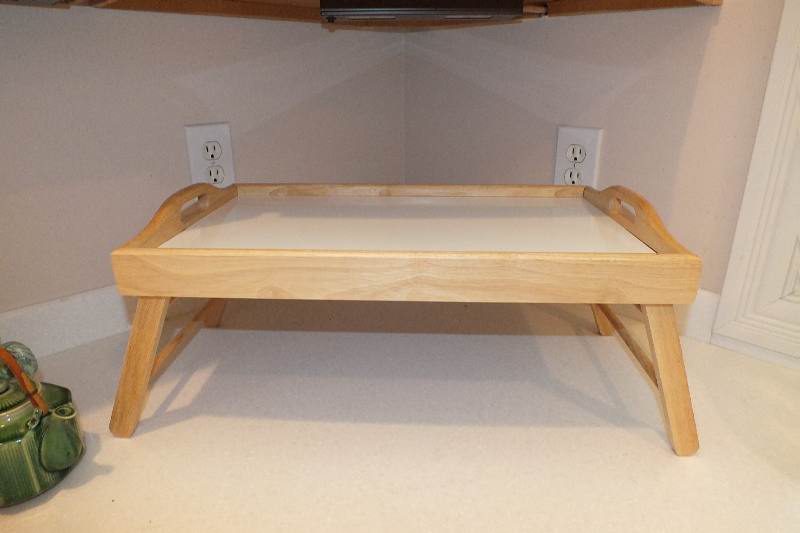 Wedgewood "Sarah's Garden" Teapot and Assorted Tea Pots with Laminate Tray Table