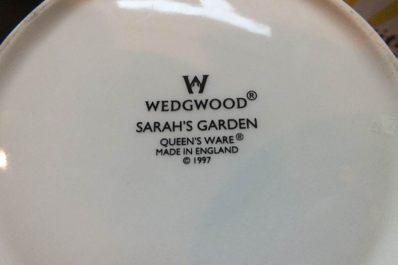 Wedgewood "Sarah's Garden" Teapot and Assorted Tea Pots with Laminate Tray Table