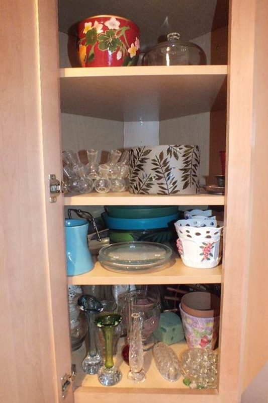 Grouping of Flower Vases, Flower Frogs and Pots