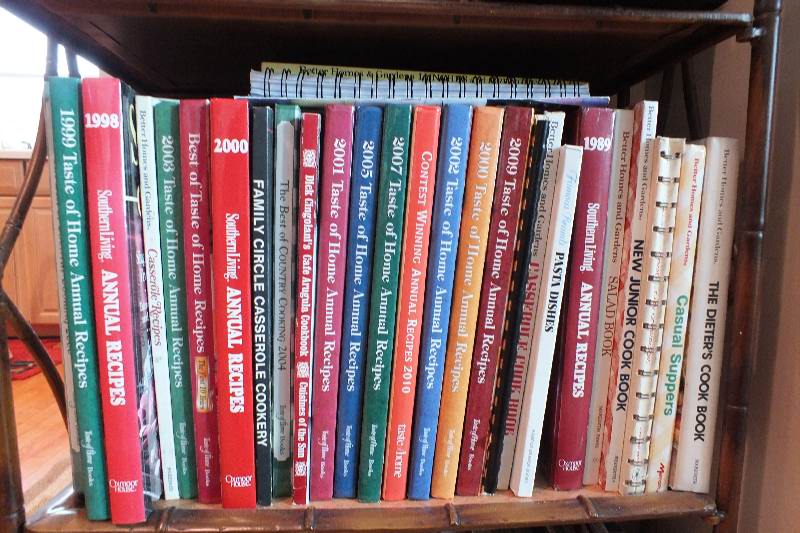 Assorted Collection of Books with Folding Metal Bookcase