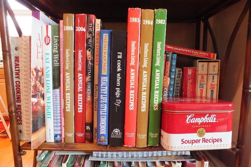 Assorted Collection of Books with Folding Metal Bookcase