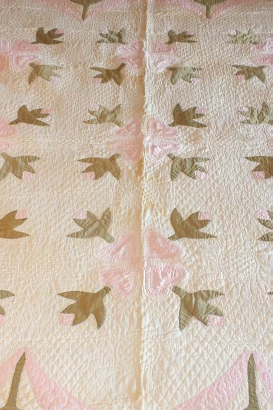 Vintage White Cotton Quilt