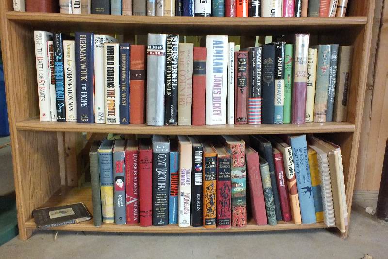 The books found on seven shelves