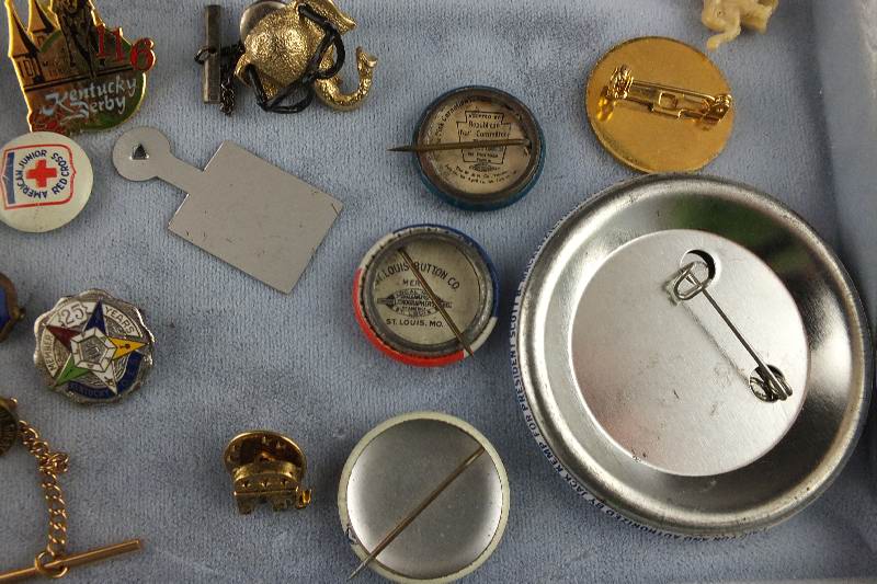 Grouping of Assorted Political Campaign Buttons and Pins