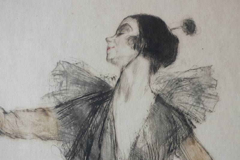 Max Pollak Etching from Dancers Series