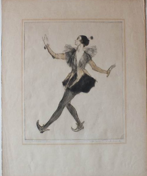 Max Pollak Etching from Dancers Series