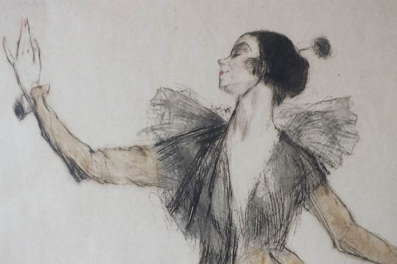 Max Pollak Etching from Dancers Series