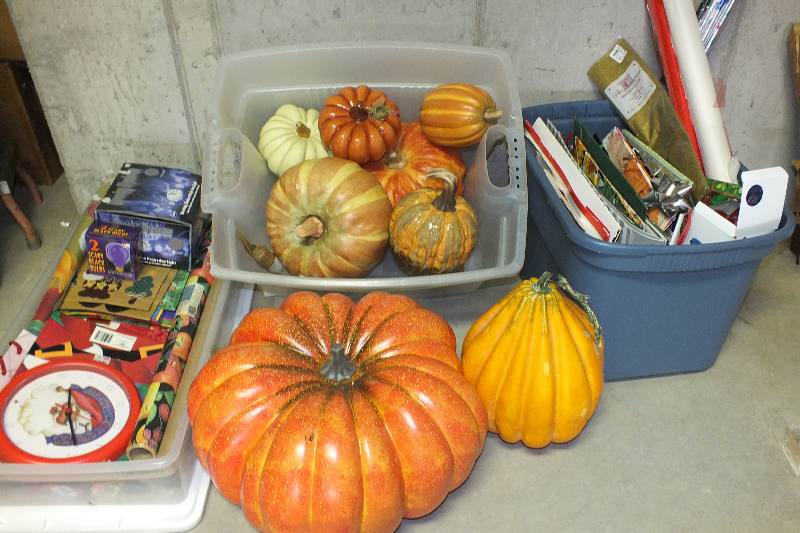 Holiday decorative items and gift wrap