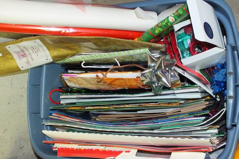 Holiday decorative items and gift wrap