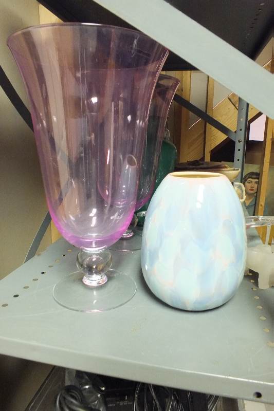 Array of Pottery and glass items