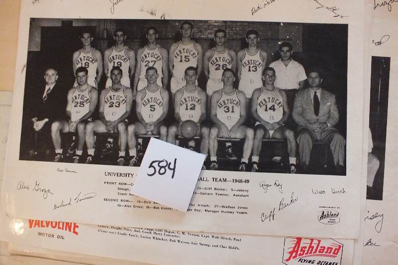 Sports memorabilia from University of Kentucky Basketball