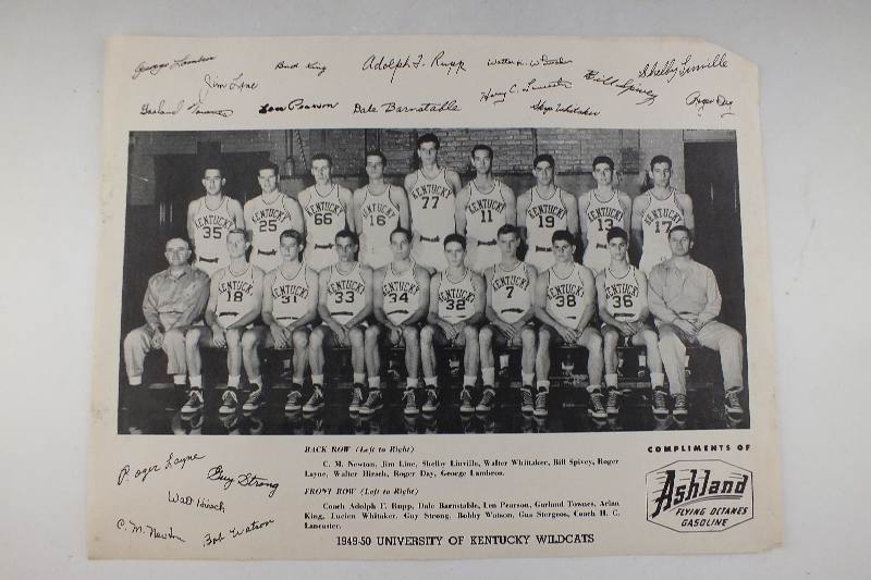 Sports memorabilia from University of Kentucky Basketball