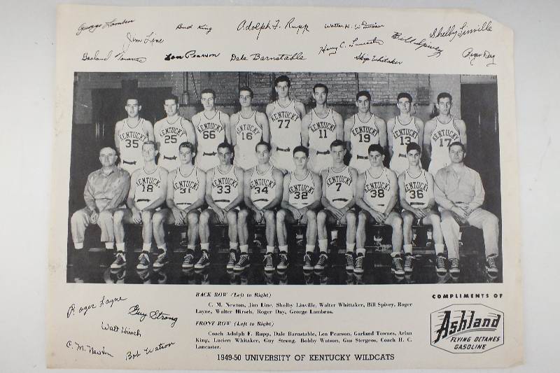 Sports memorabilia from University of Kentucky Basketball