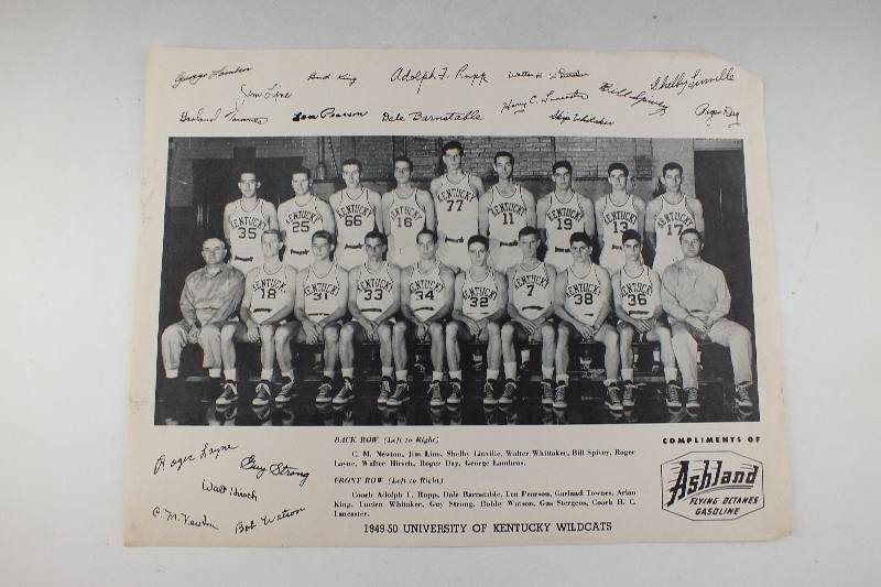 Sports memorabilia from University of Kentucky Basketball