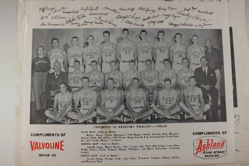 Sports memorabilia from University of Kentucky Basketball