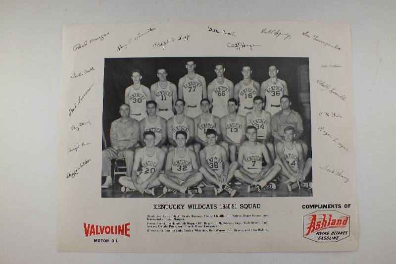 Sports memorabilia from University of Kentucky Basketball