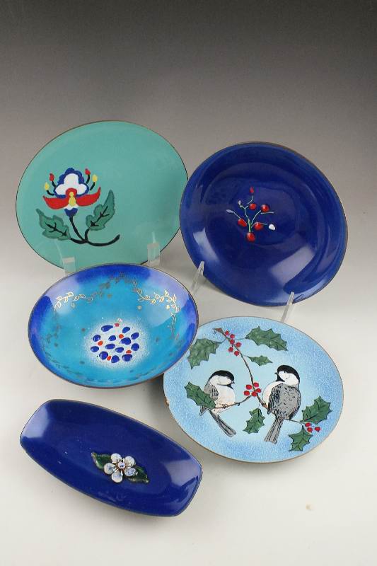 Five Handcrafted Enamel Pieces