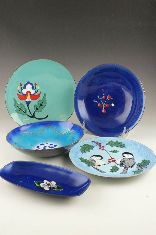 Five Handcrafted Enamel Pieces