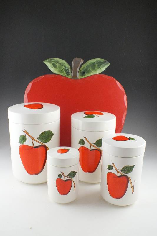 Sadek Canister Set and Painted "Lazy Susan"