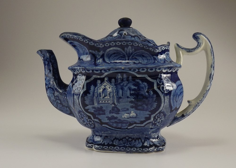 Antique Staffordshire Transferware Teapot