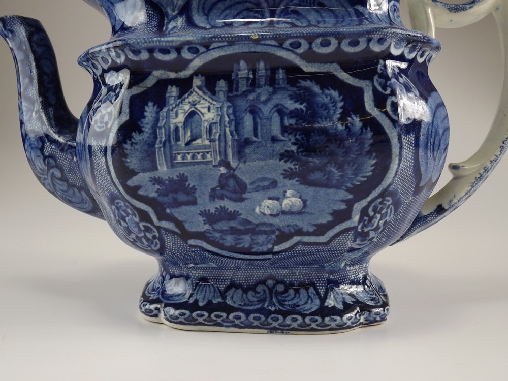 Antique Staffordshire Transferware Teapot