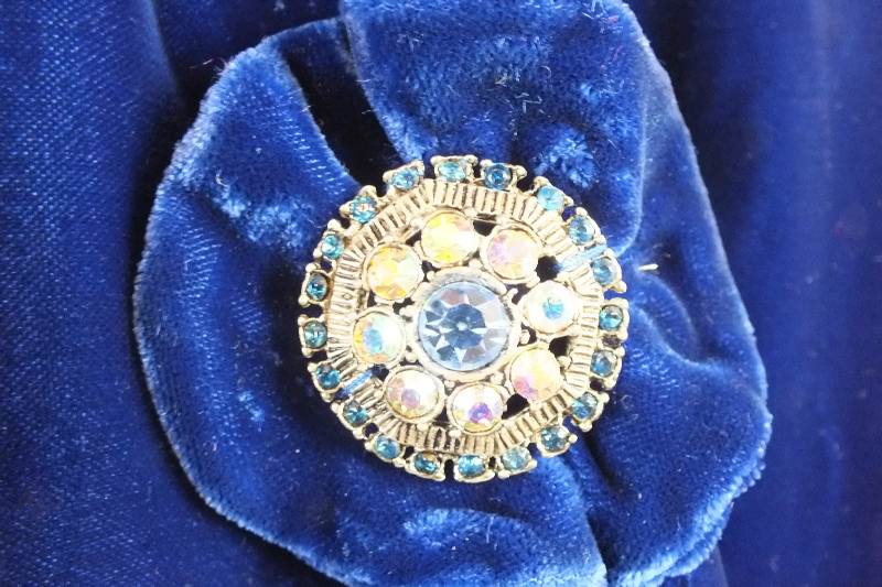 Indigo Velvet Evening Coat