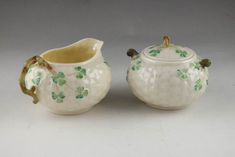 Belleek Porcelain Bowl & Pitcher