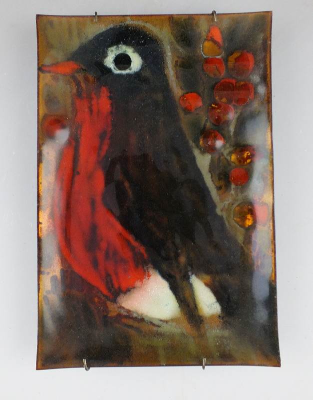 Enamel Tray - Signed by Artist Sally Irwin Price