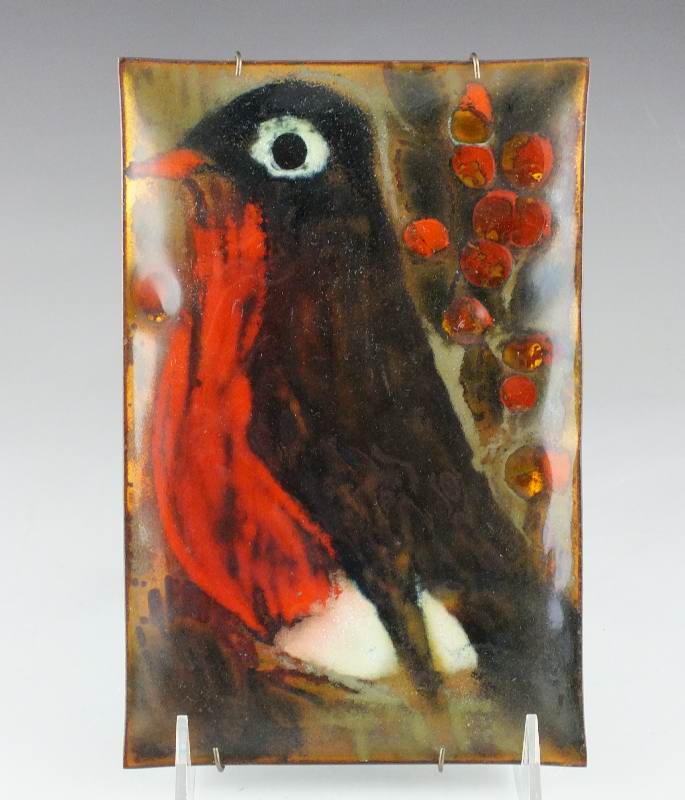 Enamel Tray - Signed by Artist Sally Irwin Price