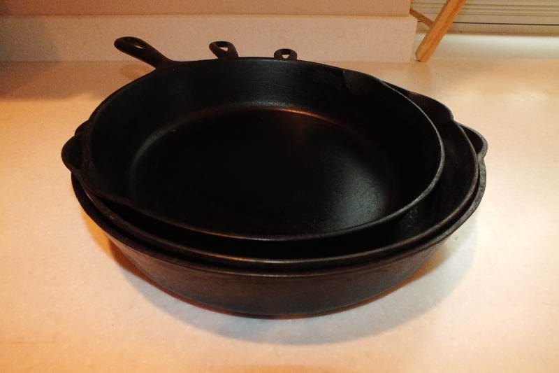 Collection of Cast Iron Skillets, Electric Skillet, Marble Rolling Pin and More