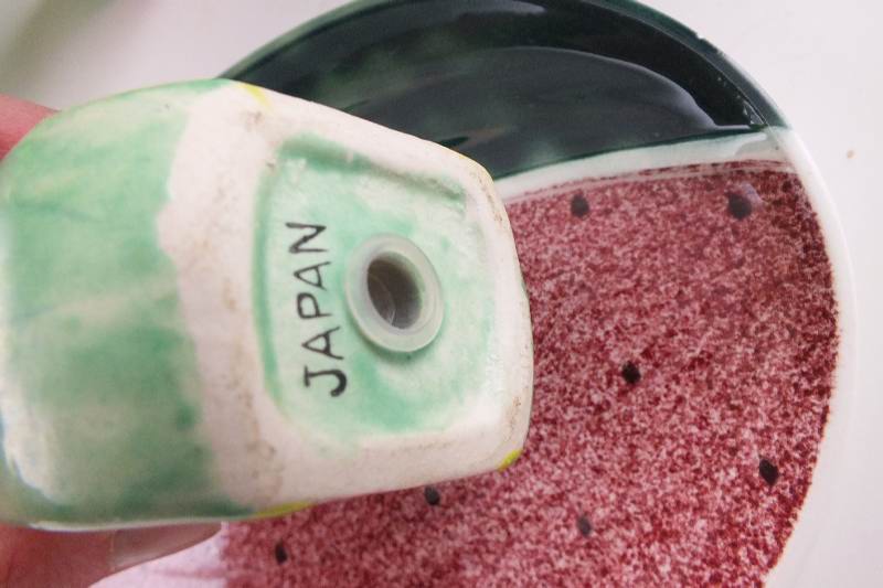 Watermelon Pitcher, Tray, and Fruit Bowls