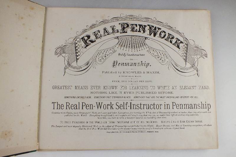1881 "Real Pen Work Penmanship Book"