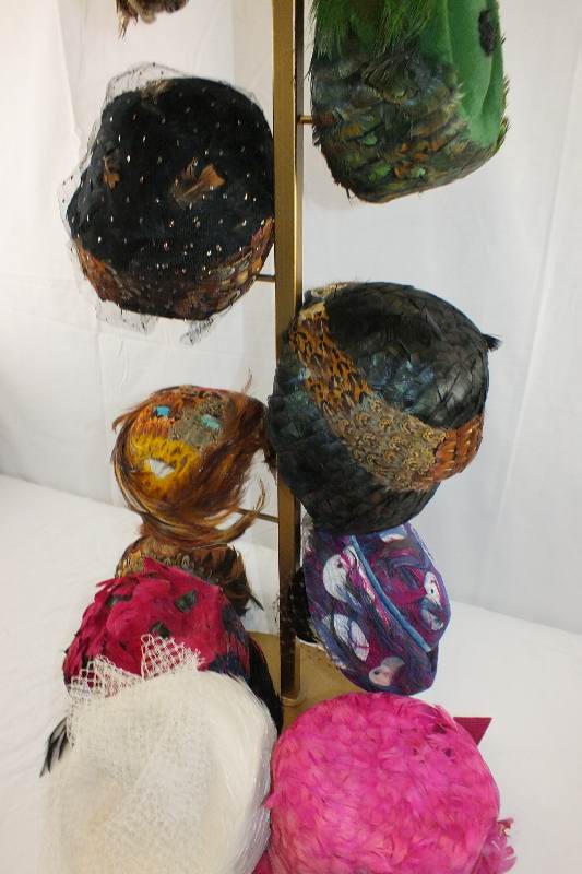 Large collection of Ladies feathered hats