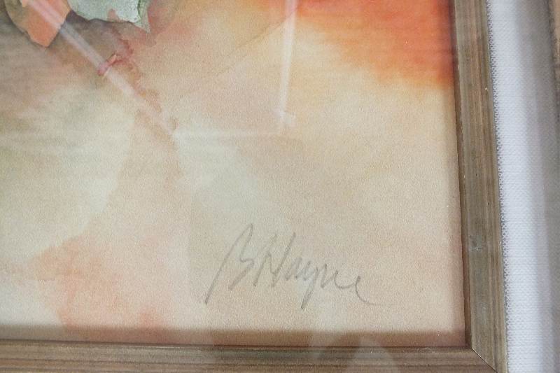 Signed and numbered  Floral print.