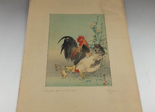 Ito Sozan Rooster Block Print