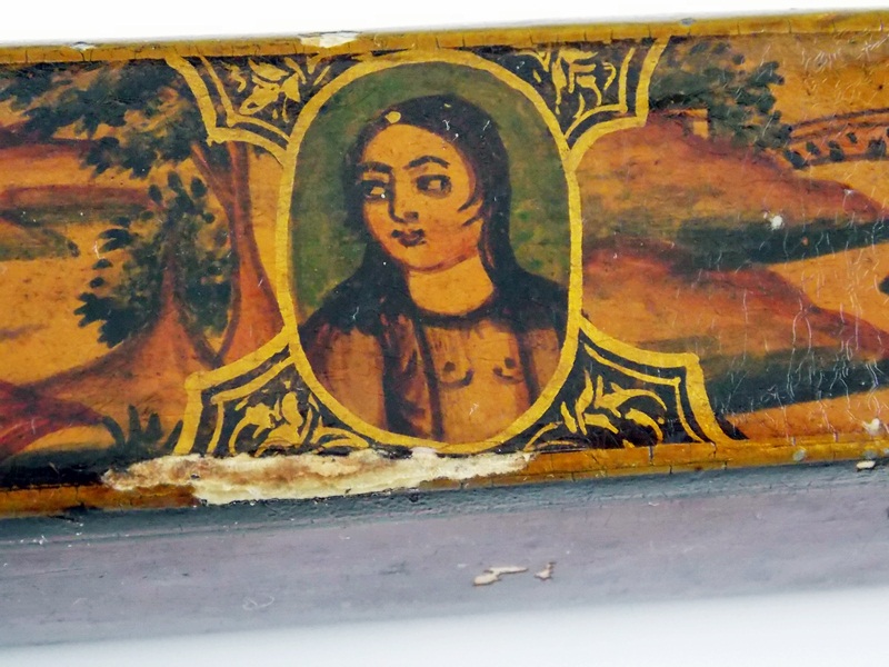 Faux Tortoise Knife and Oblong Sliding Box