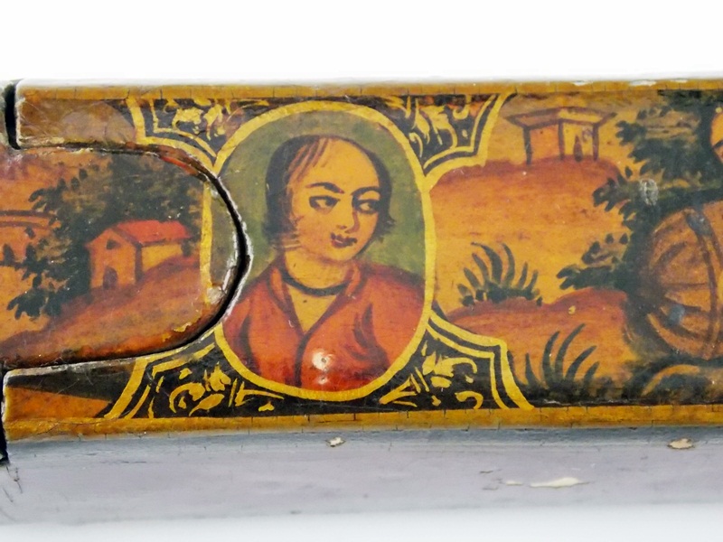 Faux Tortoise Knife and Oblong Sliding Box