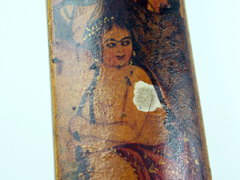 Faux Tortoise Knife and Oblong Sliding Box