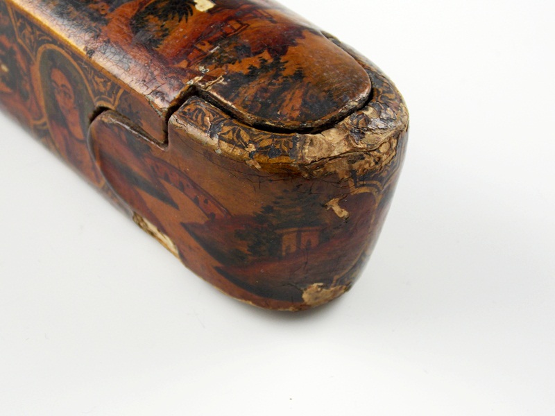 Faux Tortoise Knife and Oblong Sliding Box