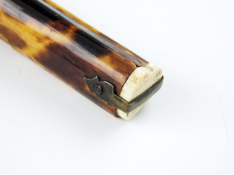 Faux Tortoise Knife and Oblong Sliding Box