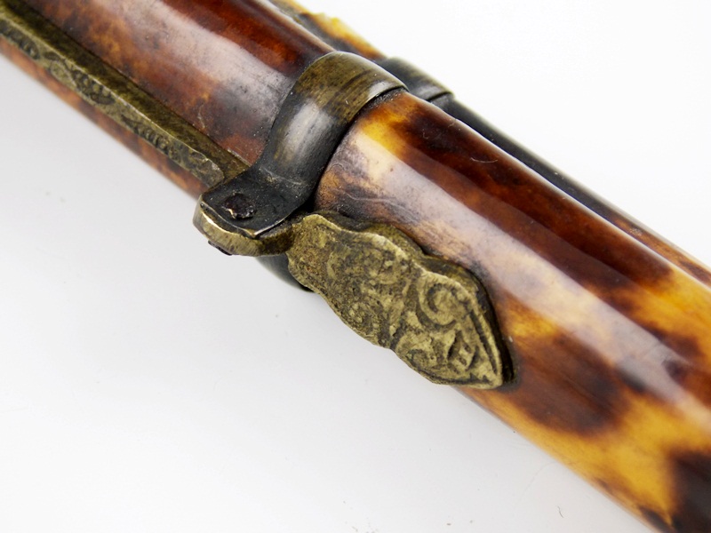 Faux Tortoise Knife and Oblong Sliding Box