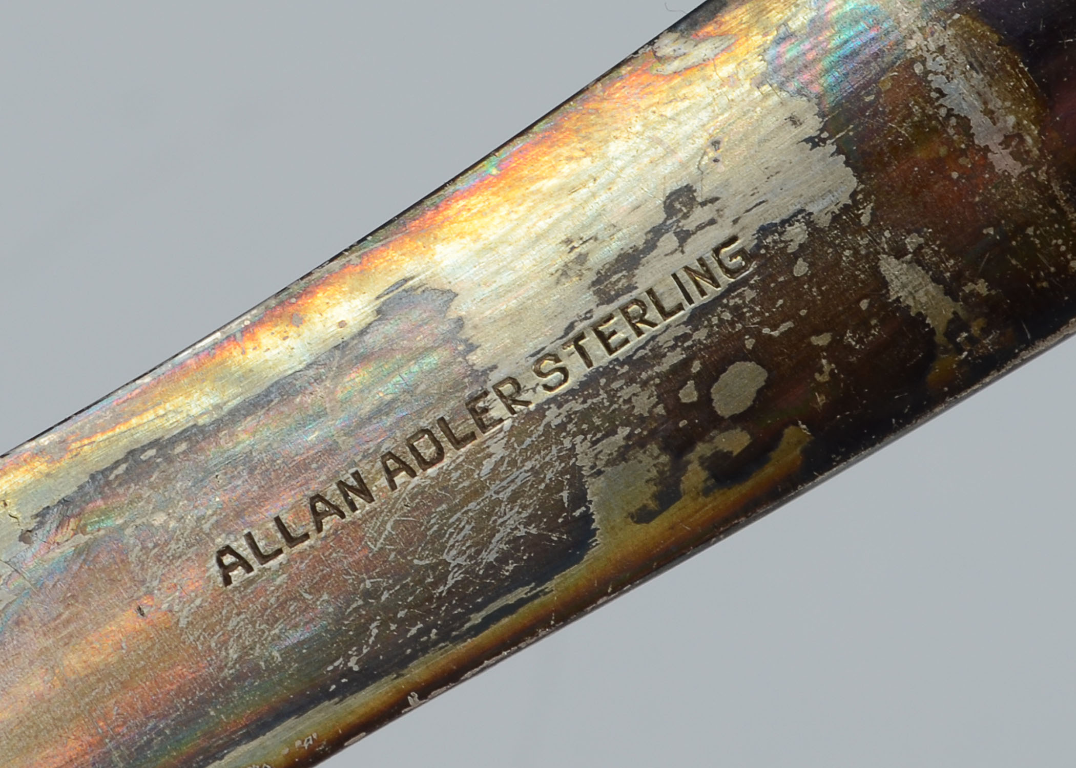 Allan Adler Sterling Silver Tea Caddy Spoon